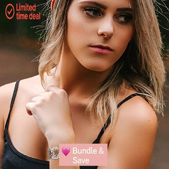 Ox Gold Stretch Prayer Bracelet with Cross Beads, Hypoallergenic - Picture 4 of 7